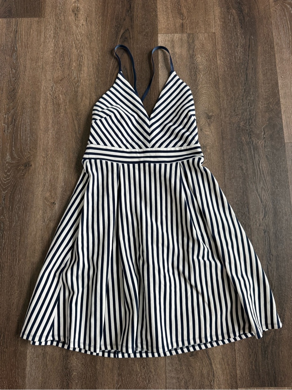 Soprano Navy and White Striped Sundress Women’s Size Medium